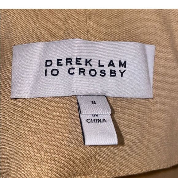 Derek Lam IO Crosby Sergio Linen Blend High Waist Wide Leg Pants Size 8 NWT $450 - Picture 3 of 5